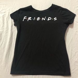 Friends black graphic T shirt
